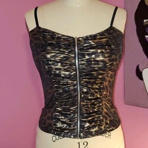 NWT metallic leopard print tank